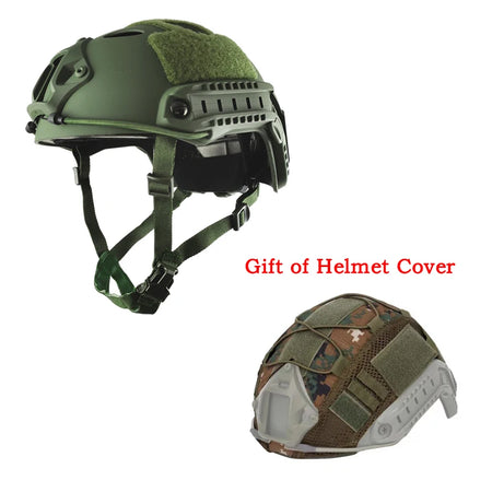 FAST Tactical Riot Helmet &ndash; Thickened ABS Protective Shell Green circular hole