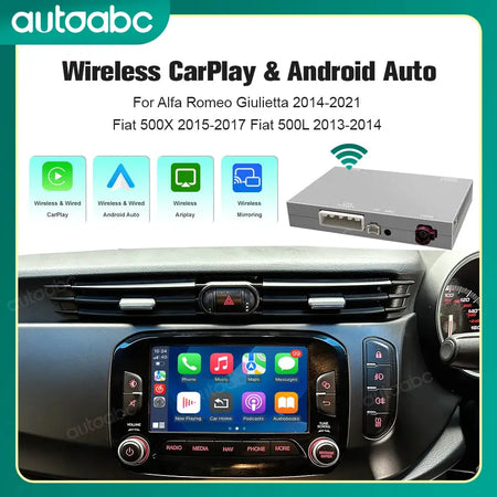 Wireless CarPlay Interface For Alfa Giulietta 2014-2021 Fiat 500X 2015-2017 Fiat 500L 2013-2014 With Mirror Link Android Auto by InterCyprus Trading Ltd