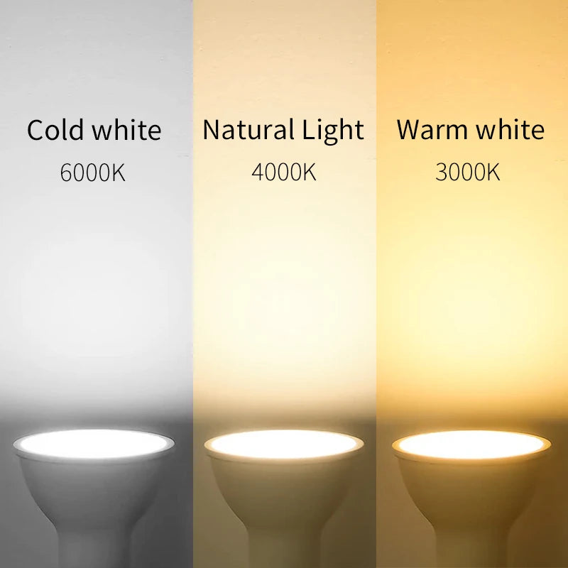 50PCS GU10 LED Spotlight Bulbs - Energy Saving &amp; Long Lifespan Tricolor dimming / 50 pcs / 6W