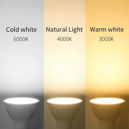 50PCS GU10 LED Spotlight Bulbs - Energy Saving &amp; Long Lifespan Tricolor dimming / 50 pcs / 6W