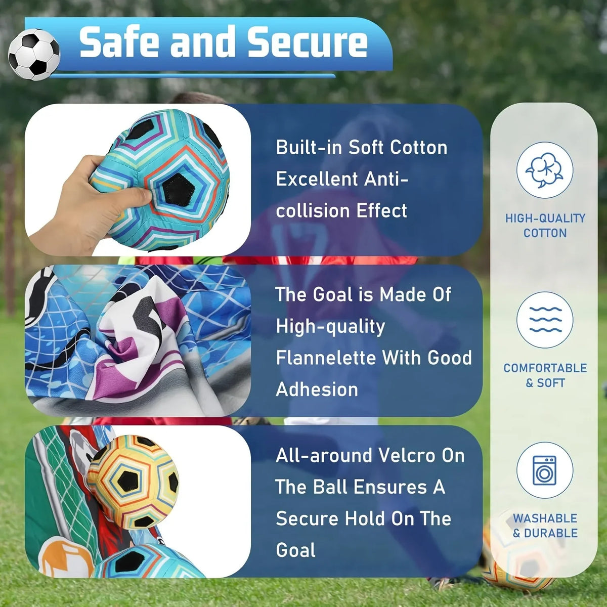 Indoor Outdoor Soccer Game Mat for Kids - Fun Multiplayer Training Ground