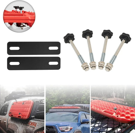 Mounting Pins Kits for Traction Boards Recovery Tracks 4.72"~6.69" Hole Spacing Support Track Bolts Bracket Set by InterCyprus Trading Ltd