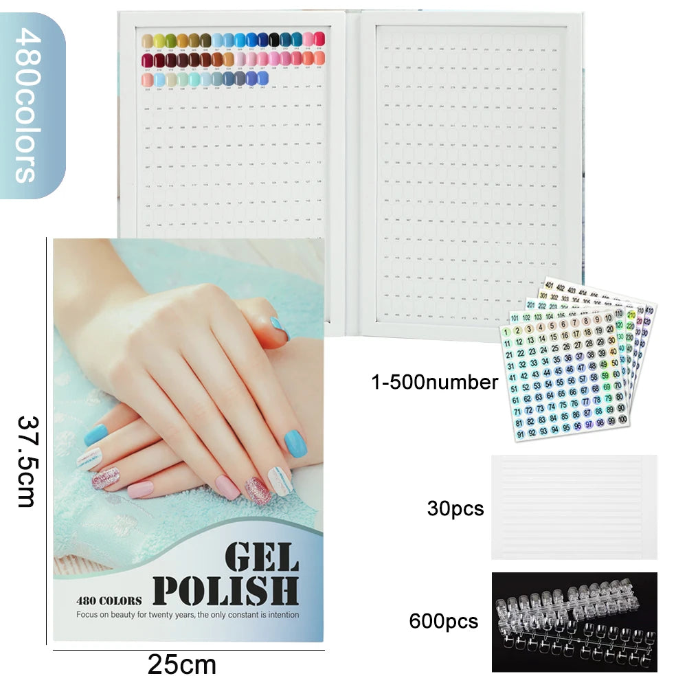 P-SB10-480 Nail Color Display Shelf &ndash; Nail Art Sample Book P-SB10-480-B