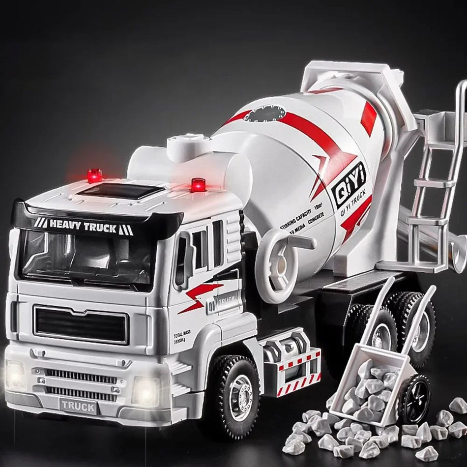 Camion de beton diecast la scară 1:40 cu sunet și lumină