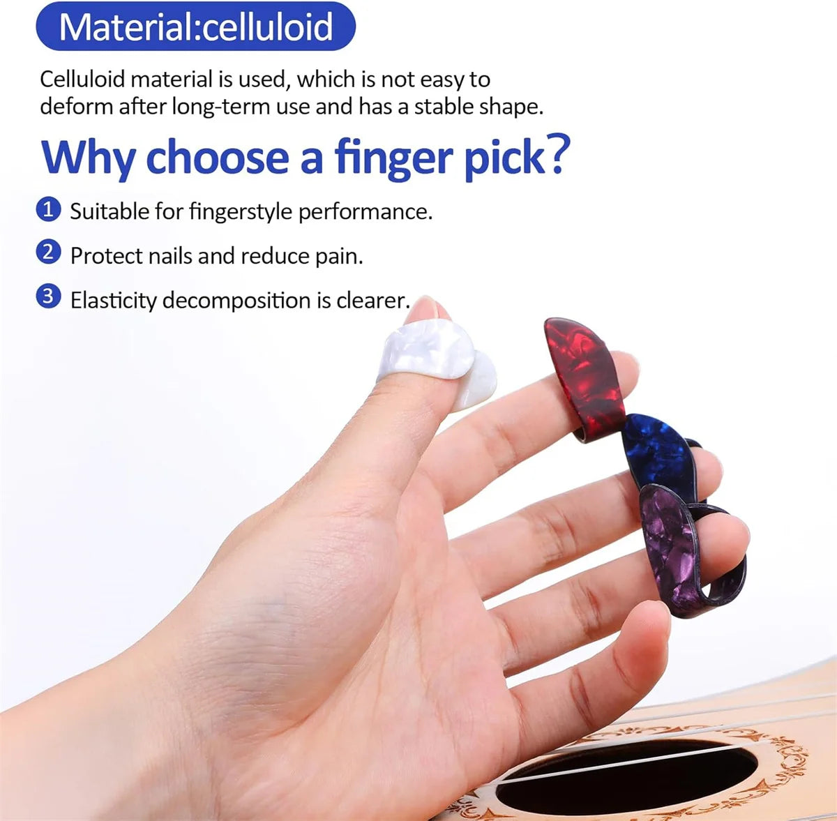 Miwayer 4Pcs Guitar Picks &ndash; Warm Tone and Enhanced Control