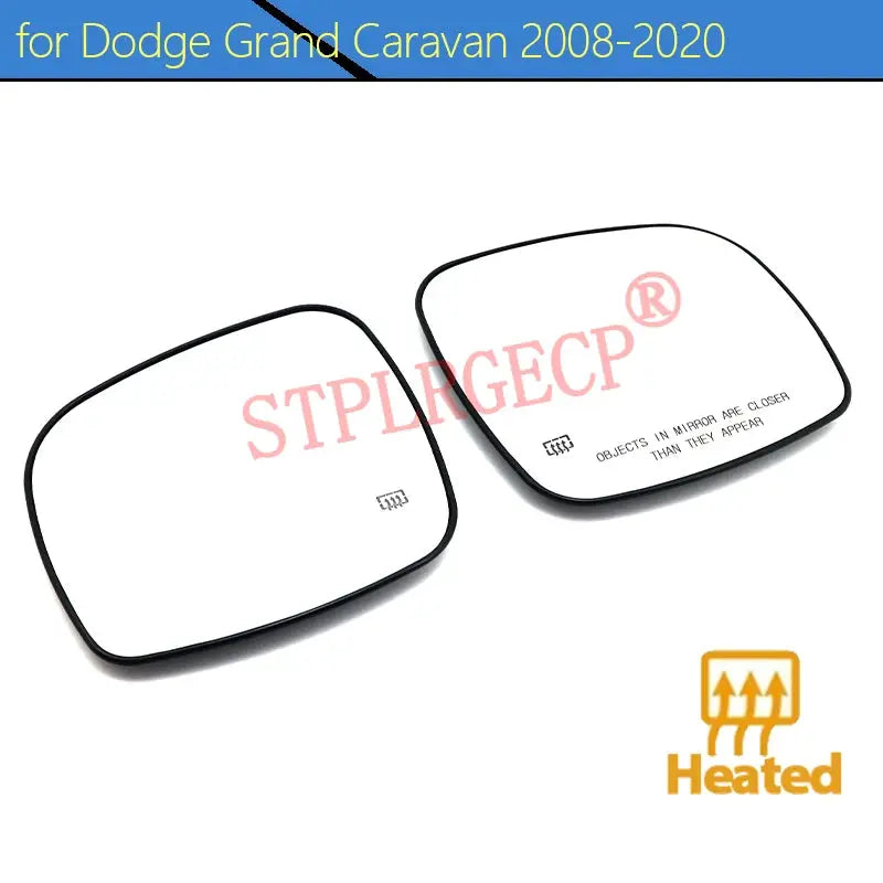 Driver Rearview Side Mirror Lens Door Wing Mirrors Glass with Heating Parts Accessories for Dodge Grand Caravan 2008-2020 by InterCyprus Trading Ltd