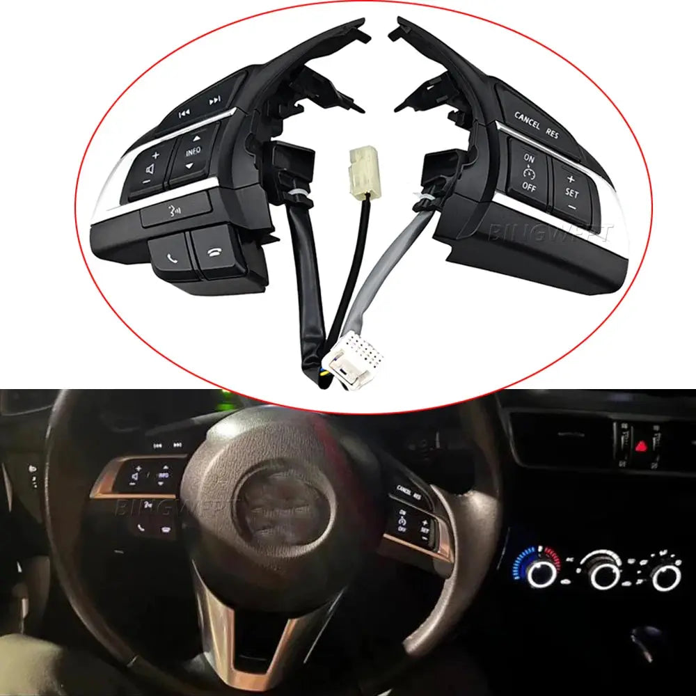 Multifunction Steering Wheel Button Audio Bluetooth Cruise Control Switch For Mazda CX-5 CX5 KE 12-15 For Mazda 3 Axela 14-16 by InterCyprus Trading Ltd