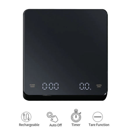 Digital Coffee Scale With Timer &ndash; LED Display USB Power