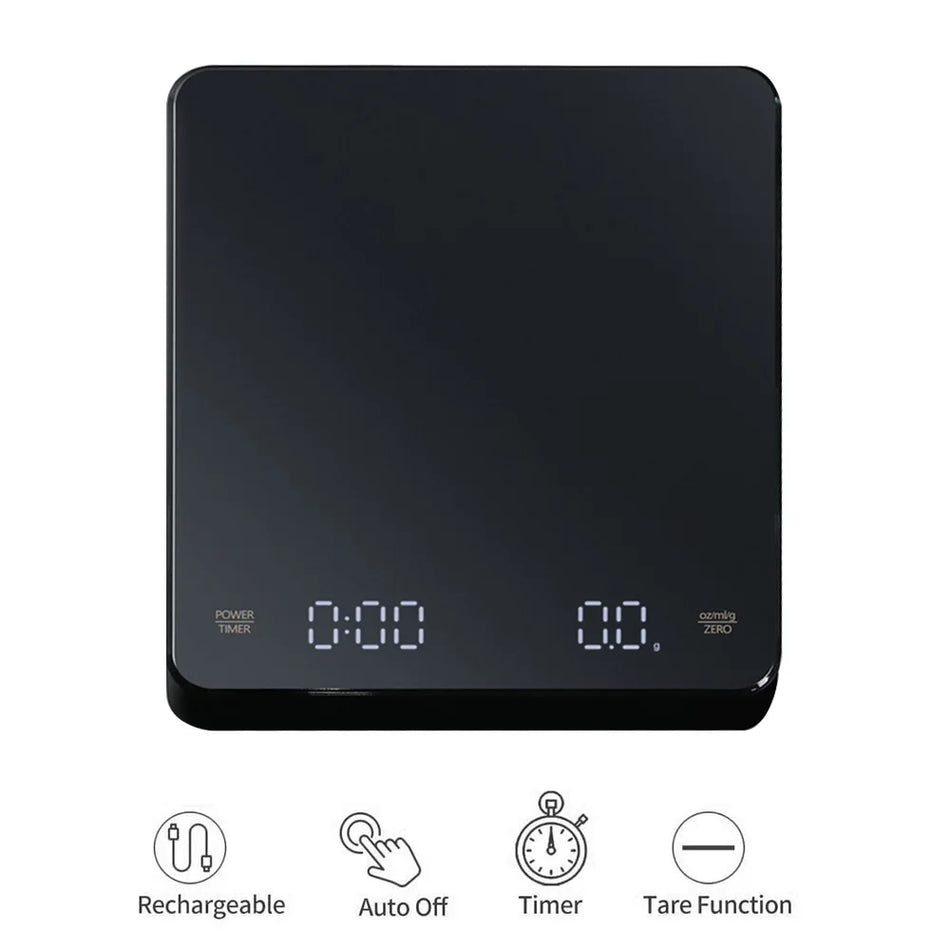 Digital Coffee Scale With Timer &ndash; LED Display USB Power