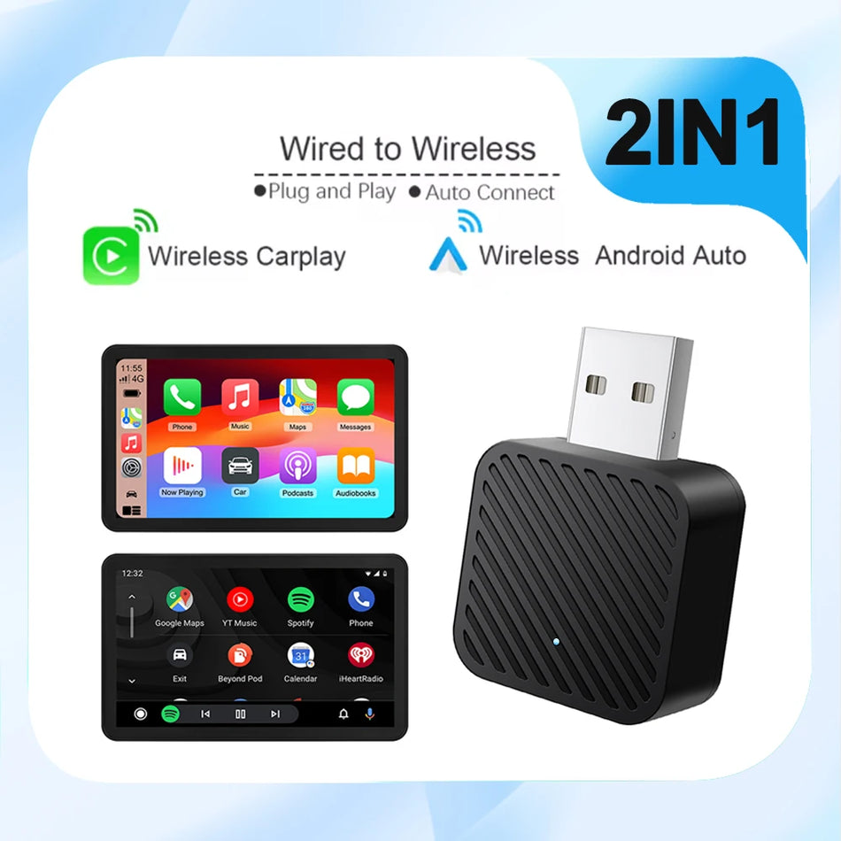 Kablosuz CarPlay ve Android Auto Dönüştürücü Kutusu, Tak ve Çalıştır