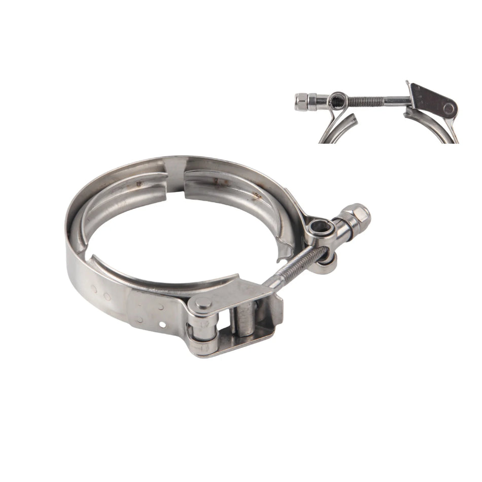 Collier V en acier inoxydable 304 à libération rapide pour bride d'échappement turbo 63-89mm