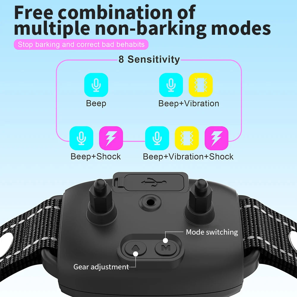 Automatic Anti Barking Dog Collar &ndash; Rechargeable and Waterproof