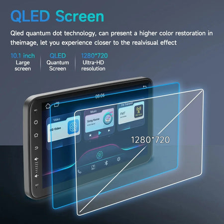 JIUYIN Car Headrest Monitor 10.1 Inch &ndash; Wireless CarPlay and Android Auto