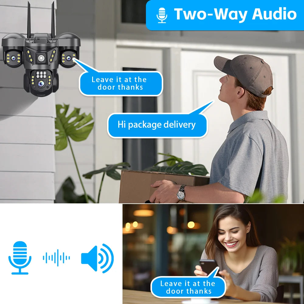 Cugo 15MP Tri-Lens WIFI IP Camera &ndash; Advanced Human Detection