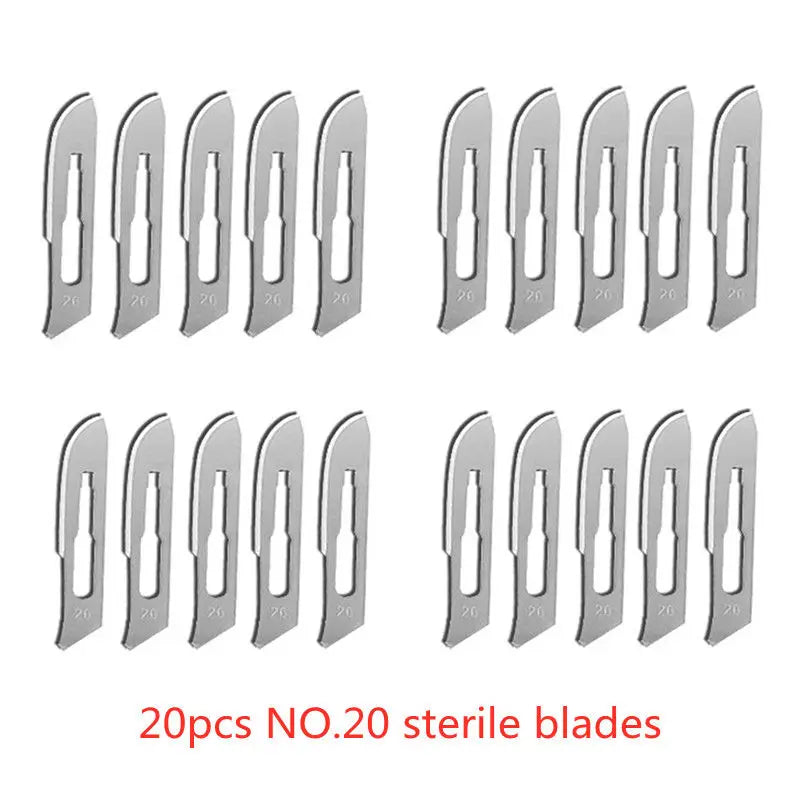 Sterile Carbon Steel Surgical Blades &ndash; Precision Cutting 20pcs NO.20