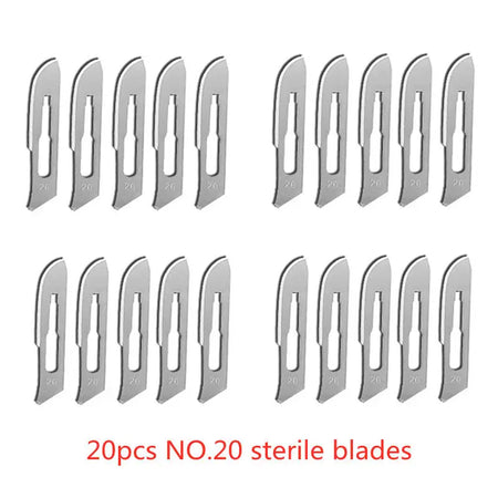 Sterile Carbon Steel Surgical Blades &ndash; Precision Cutting 20pcs NO.20