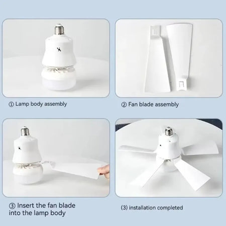 Ceiling Fan With LED Light With Remote Control - Dimmable