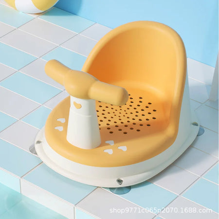 Children's Shower Seat &ndash; Portable and Safe Design Yellow