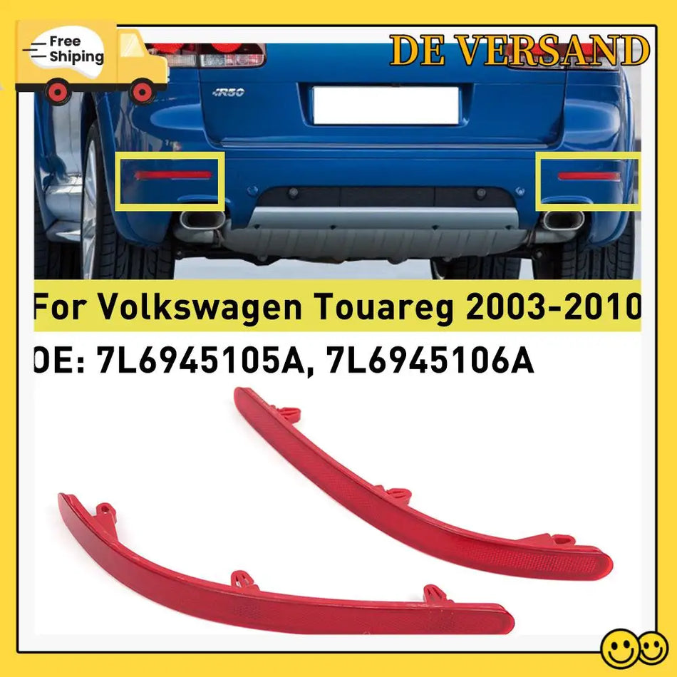 Touareg Rear Bumper Reflector Light Red 2003 To 2010