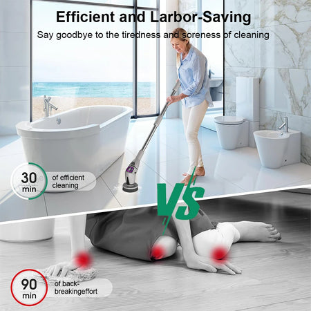Electric Bathroom Cleaning Brush 10-In-1 &ndash; Cordless