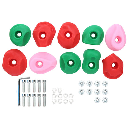 10pcs Climbing Holds Multicolored &ndash; Non-Toxic Plastic S type as show