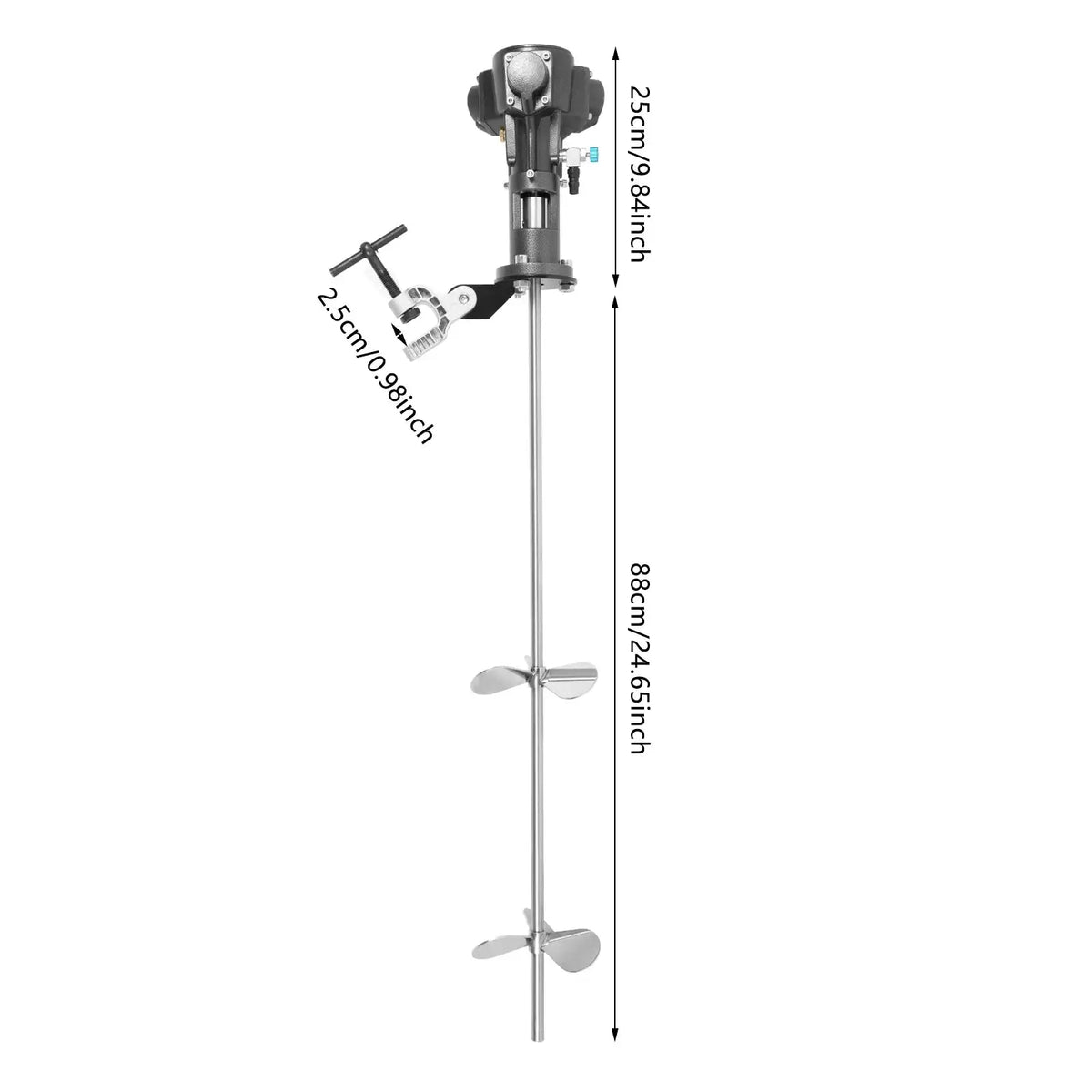 1/2 HP Pneumatic Paint Mixer &ndash; Explosion-Proof for Coatings grey / United States