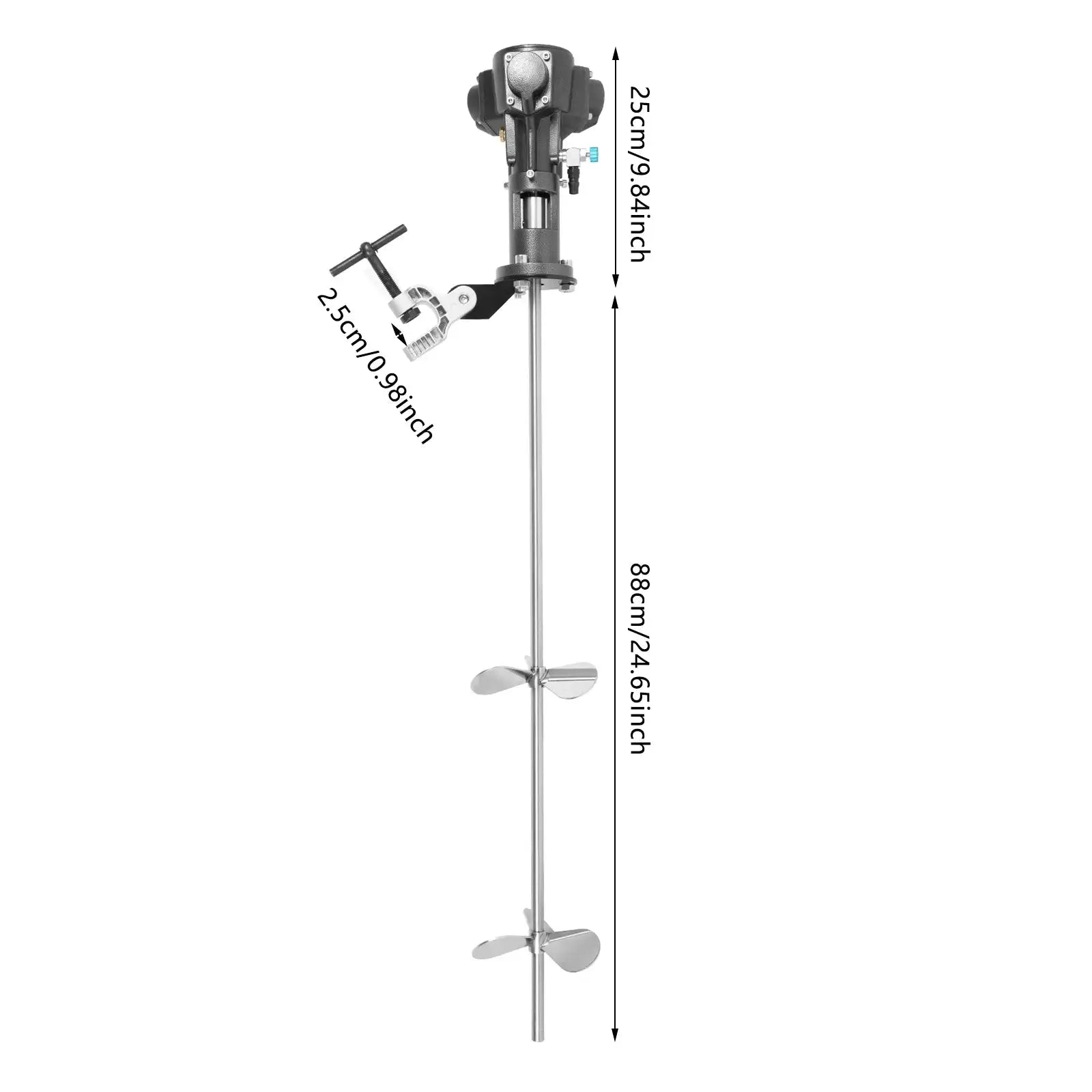 1/2 HP Pneumatic Paint Mixer &ndash; Explosion-Proof for Coatings grey / United States