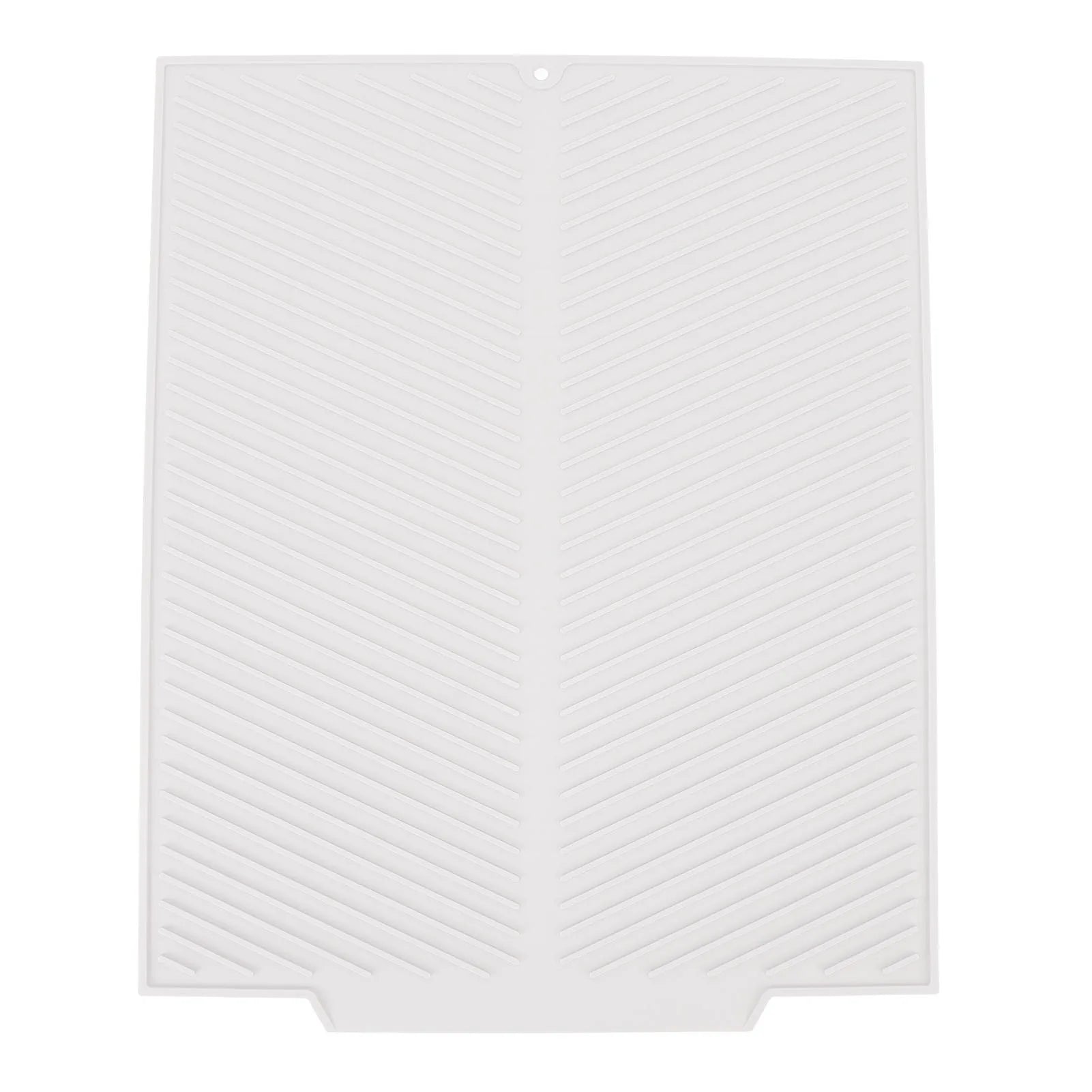 Silicone Dish Drying Mat &ndash; Heat Resistant Non Slip Surface WHITE / 19.09x15.94in