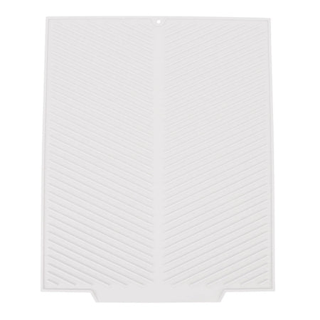 Silicone Dish Drying Mat &ndash; Heat Resistant Non Slip Surface WHITE / 19.09x15.94in