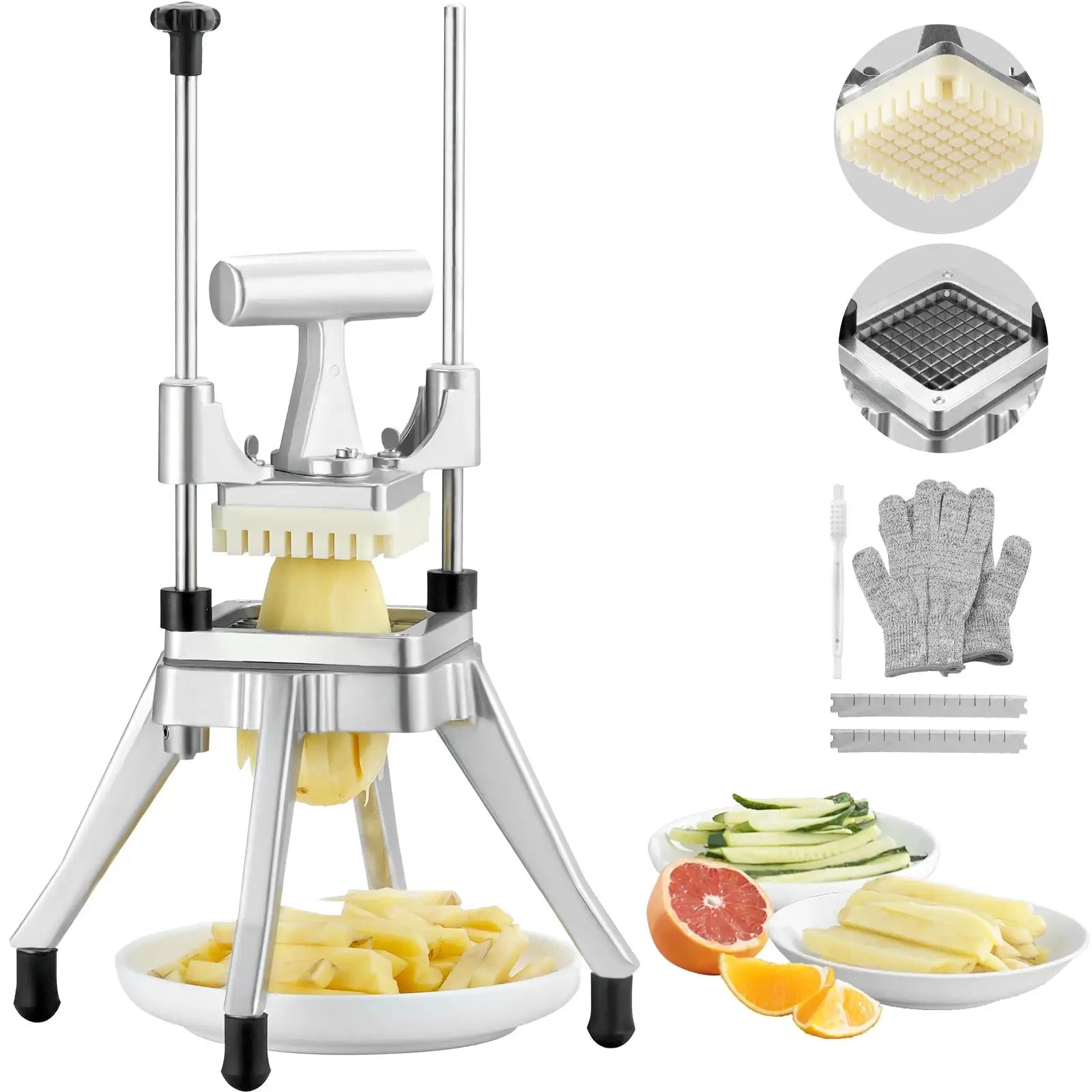 Manual Fruit Vegetable Dicer Cutter Stainless Steel Kitchen