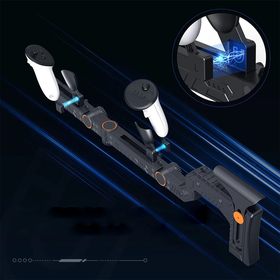 Adaptateur de fusil magnétique réglable pour VR Gunstock pour Quest 3S