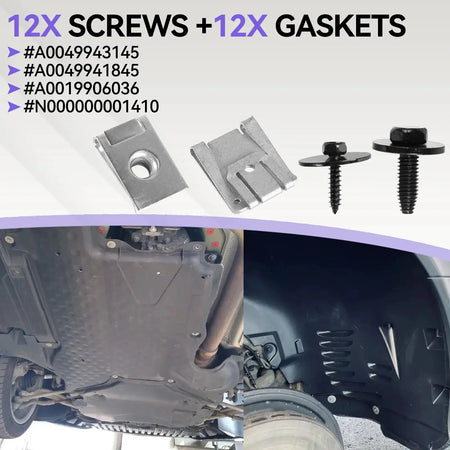 24PCS For Mercedes C E Class W203 W211 Engine Undertray Clips Screws A0049943145 Replacement Kit by InterCyprus Trading Ltd