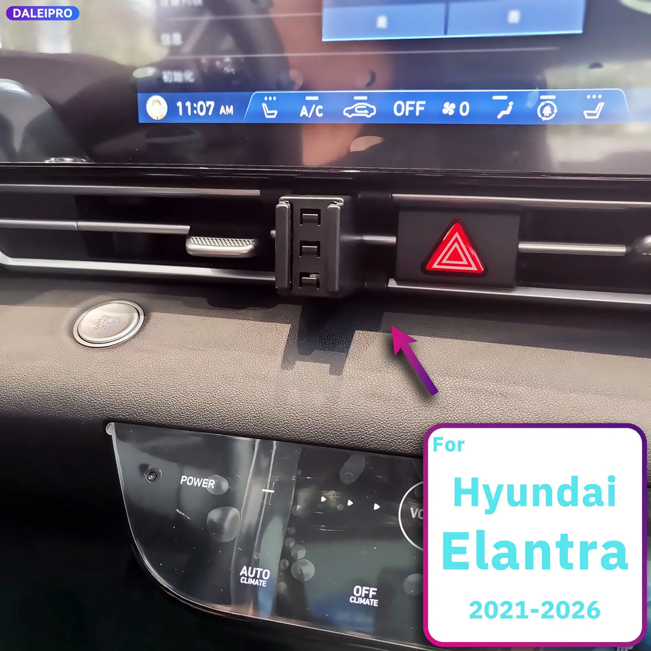 Car Phone Mount Base With 66W Fast Charging For Hyundai Elantra CN7 Auto Sensor LHD RHD