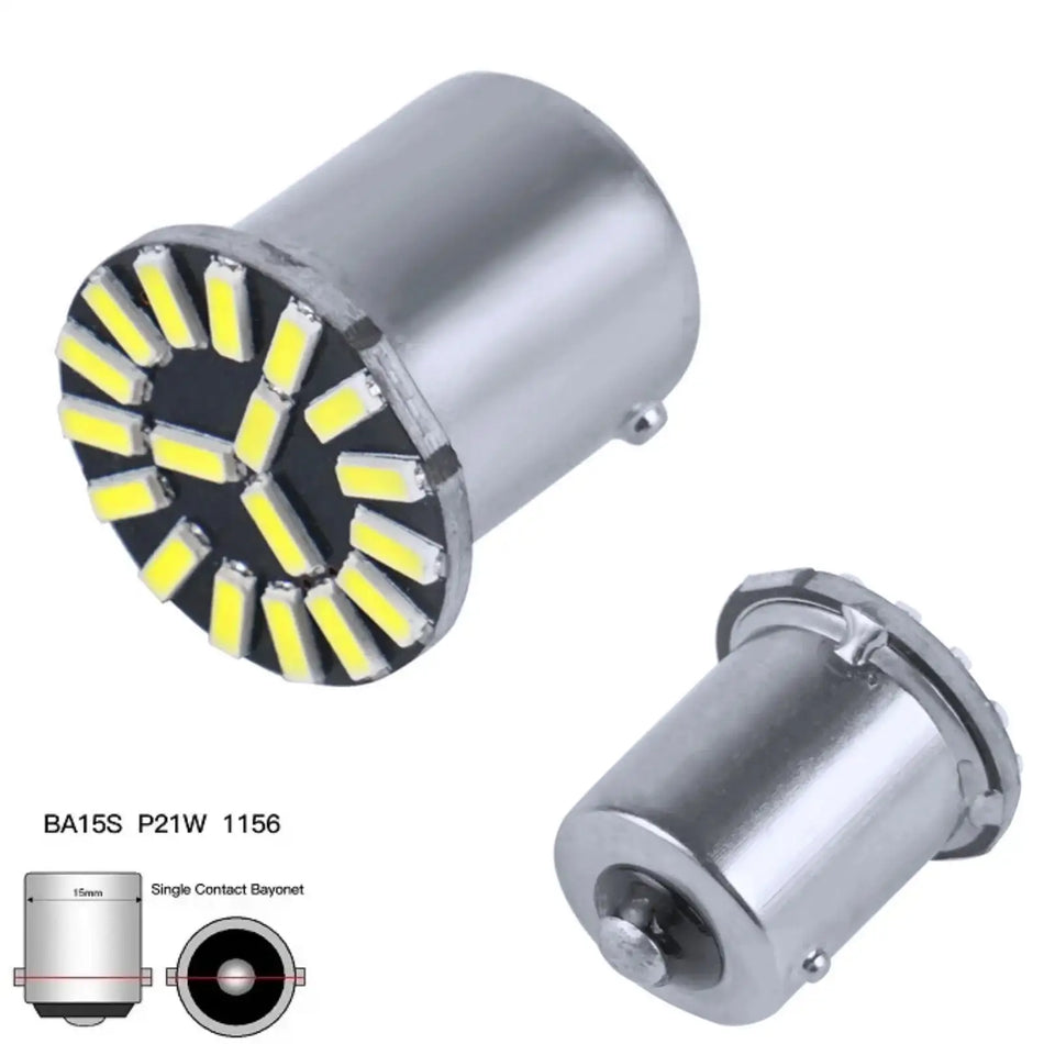 Bevinsee LED Blinklys 18SMD 6000K 1156 1157 Bay15D