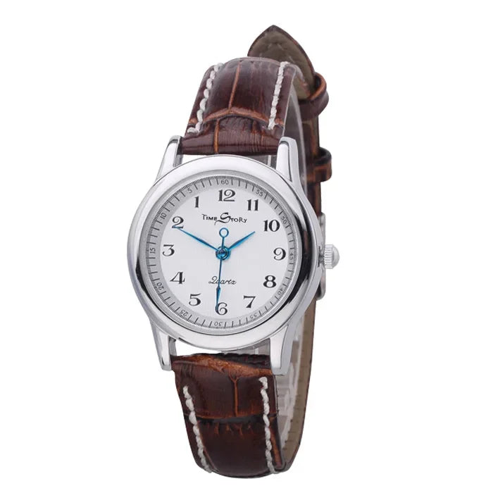 Lovers&rsquo; Quartz Watch &ndash; Reverse Anticlockwise Dial Waterproof Ms brown
