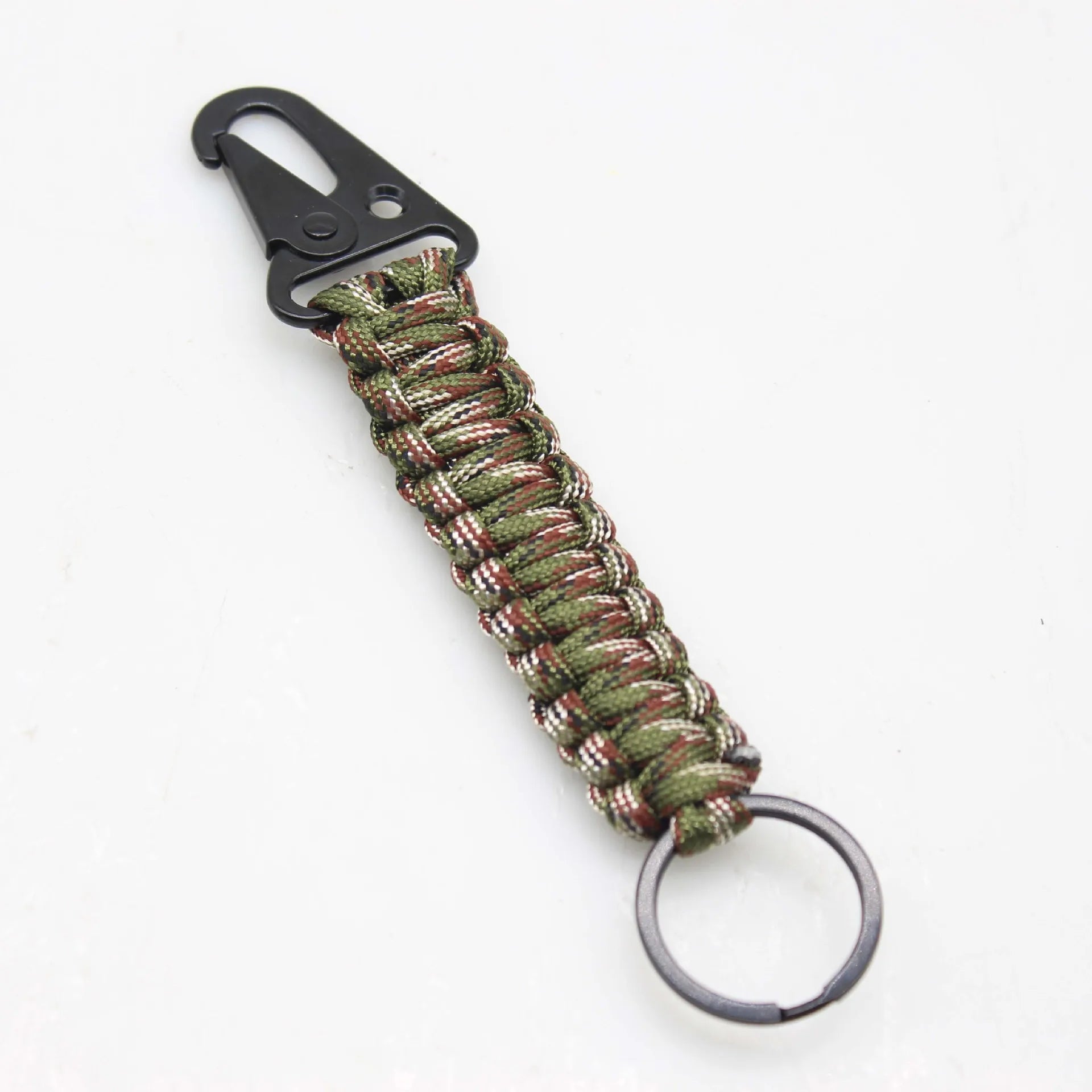 Paracord Keychain Ring Survival Kit &ndash; Eight Color Options Army Green Camo