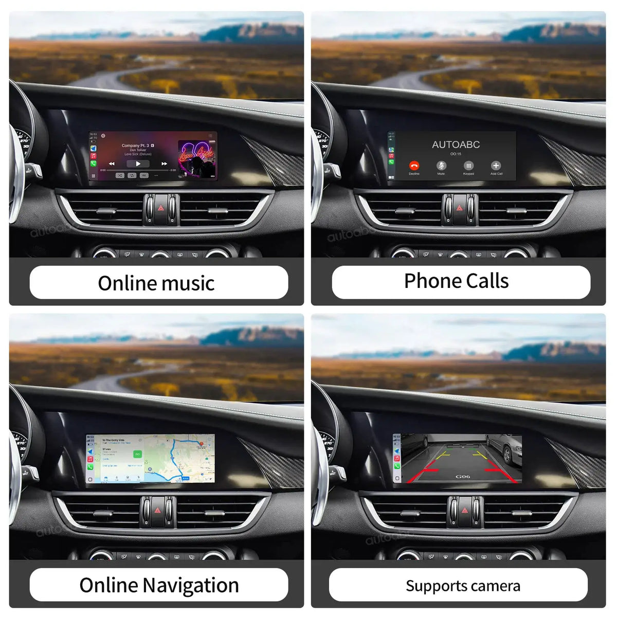 AUTOABC 2025 New Wireless CarPlay For Alfa Romeo Stelvio / Giulia 2017-2019 with Android Auto Mirror link Airplay BT Function by InterCyprus Trading Ltd