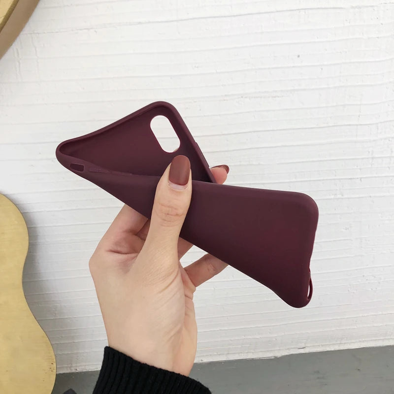 Wine Red Matte Phone Case - iPhone 12/11/13 Pro XS Max XR X 8 7 6S 6 Plus SE 2020 wine red / iphone 6 6s