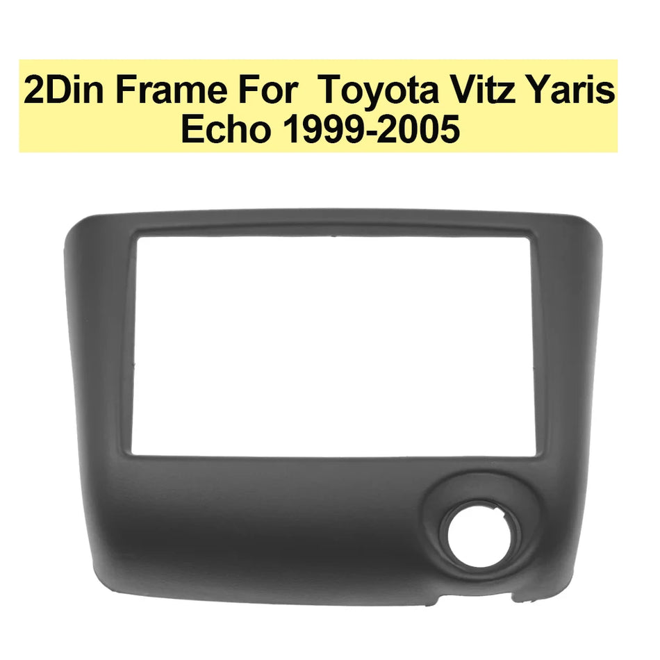 Toyota Vitz Yaris Echo 1999-2005 için 2Din Araç Ses Sistemi Fasya Çerçeve ABS İkili Din Montaj