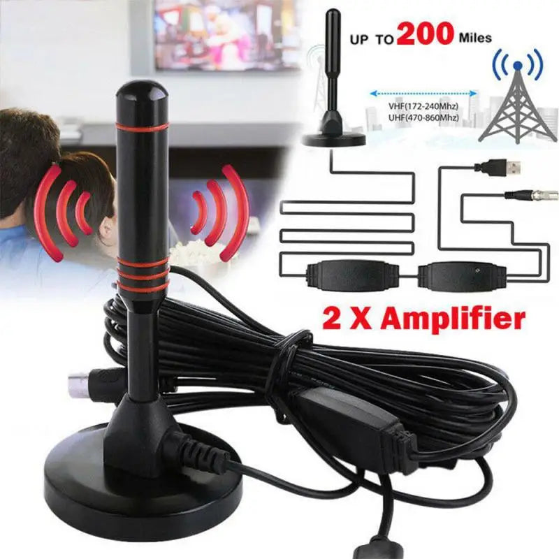 HQGC 200-Mile VHF/UHF Indoor Digital TV Antenna