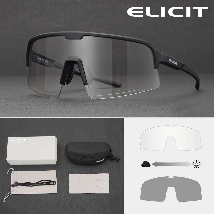 ELICIT Photochromic Sports Cycling Glasses &ndash; Anti-Glare and UV Protection 02