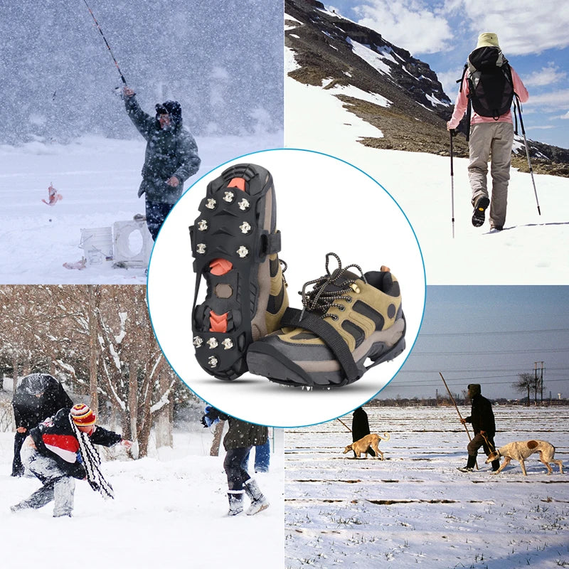11 Teeth Anti-Slip Crampons for Winter Hiking and Climbing