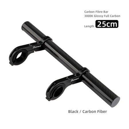Deemount 20CM Bicycle Handlebar Extender &ndash; Durable Alloy Carbon Fiber Support Black and Fiber 25CM / CHINA