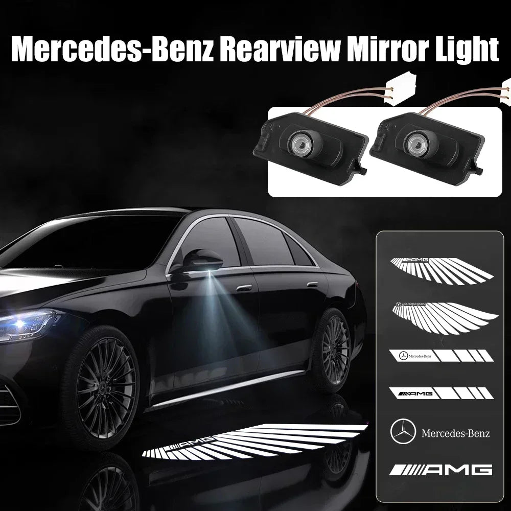 LED Angel Wings Welcome Light for Mercedes-Benz GLA GLB GLC GLS EQC A-Class B-Class C-Class E-Class S-Class