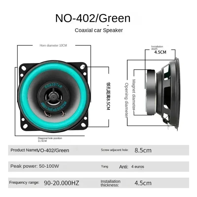 Opansten 4/5/6.5 Inch Coaxial Speakers &ndash; HiFi Automotive Audio