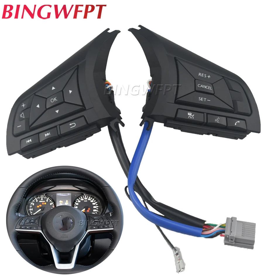 Butonuri de control audio și cruise control iluminate pentru volanul Nissan Note Epower-2018