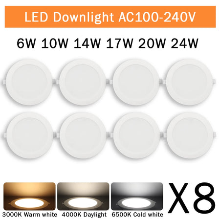 8 Pack Recessed Led Downlight 8 Inch &ndash; Multi Color Temp