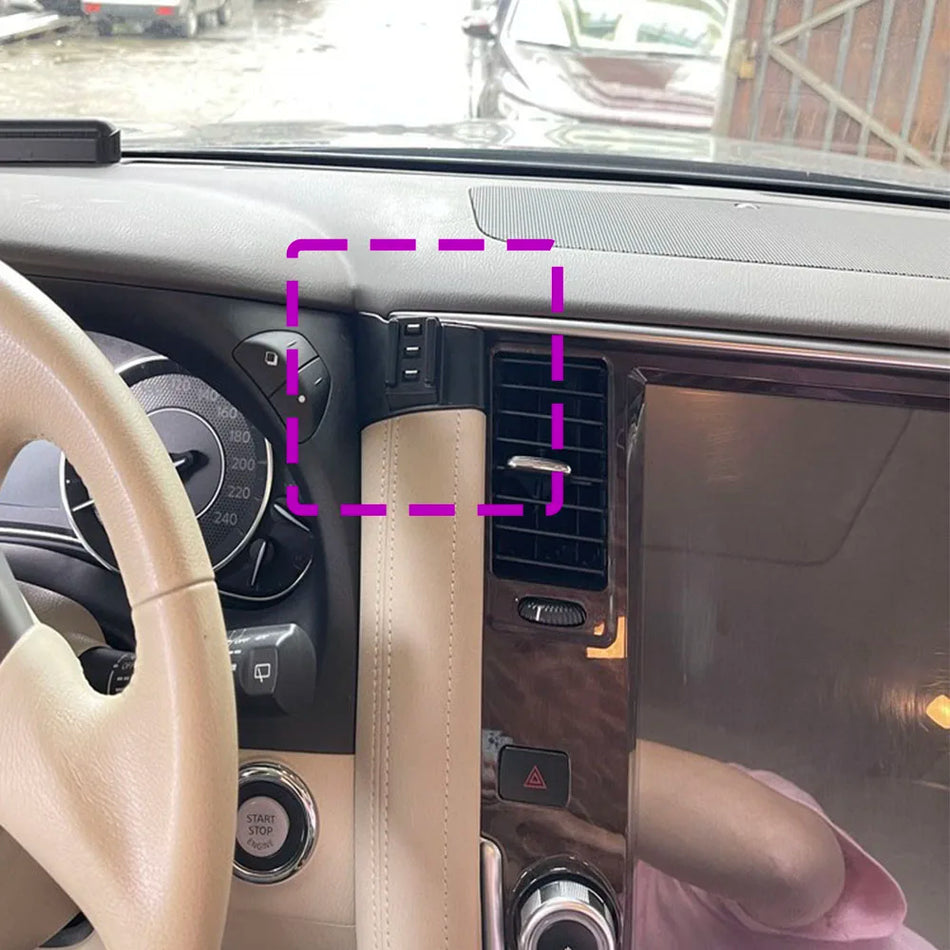 Nissan Patrol 17mm Svängbar Trådlös Biltelefonhållare Bas