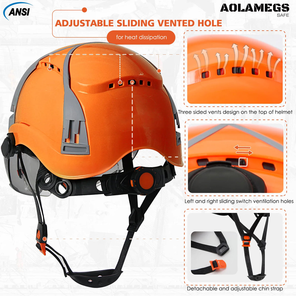 AQM0257 &ndash; CE Safety Helmet With Double Goggles Ultra