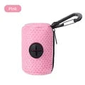 Portable Dog Poop Bag Dispenser with Hook for Easy Waste Management Pink
